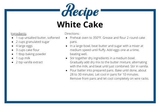 White Cake Recipe